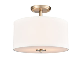 Guyten 13" Wide 2-Light Semi Flush - Modern Gold