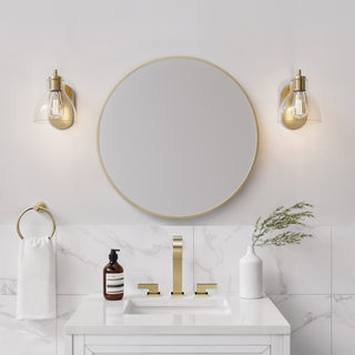 Knightsdale 9.25" High 1-Light Wall Sconce - Modern Gold