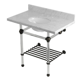 Templeton 36 Inch Console Sink in Carrara Marble