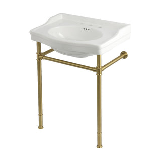 Victorian 29.94 Inch Console Sink in White