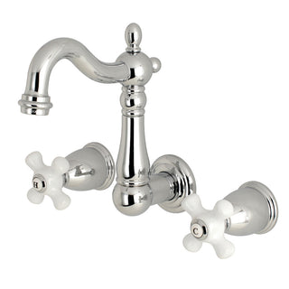 Heritage Wall-Mount Bathroom Faucet in Polished Chrome