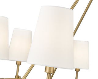 Adorra 40" Wide 8-Light Chandelier - Vintage Brass