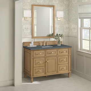 48 Inch Lorelai Freestanding Vanity in Light Natural Oak / Parisien Bleu Top