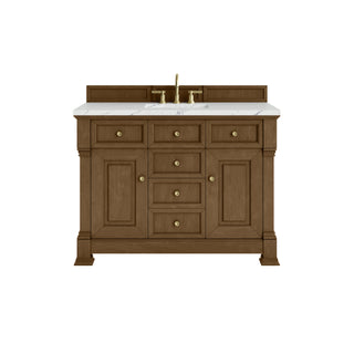 48 Inch Brookfield Freestanding Vanity in Honey Oak / Ethereal Noctis Top