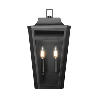 Sumerlin 19" High 2-Light Outdoor Wall Sconce - Powder Coated Black