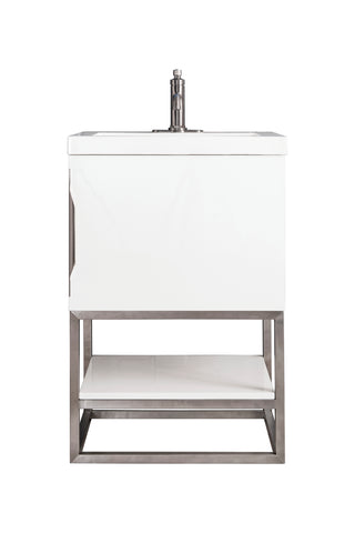 23.625 Inch Columbia Freestanding Vanity in Glossy White / White Glossy Top