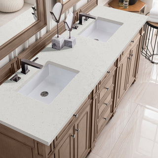 72 Inch Bristol Freestanding Vanity in Whitewashed Walnut / Lime Delight Top