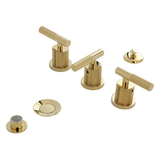 Convergent Bidet Faucet in Polished Brass
