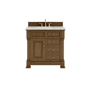 36 Inch Brookfield Freestanding Vanity in Honey Oak / Eternal Jasmine Pearl Top