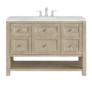 48 Inch Breckenridge Freestanding Vanity in Whitewashed Oak / Ethereal Noctis Top