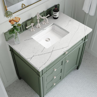 36 Inch Brittany Freestanding Vanity in Smokey Celadon / Ethereal Noctis Top
