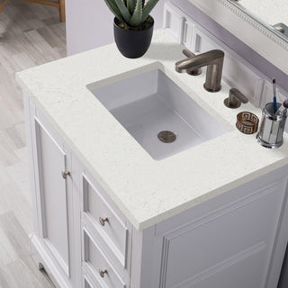 31.25 Inch De Soto Freestanding Vanity in Bright White / Lime Delight Top