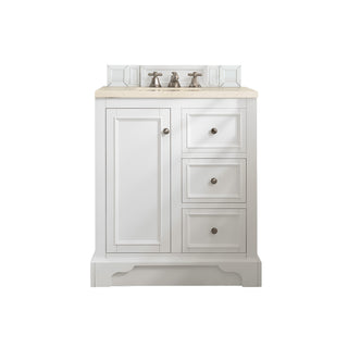 31.25 Inch De Soto Freestanding Vanity in Bright White / Eternal Marfil Top