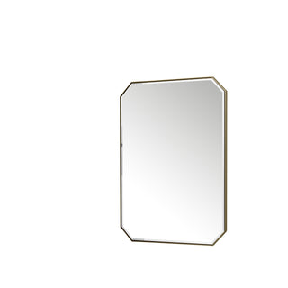 Rohe 30" Octagonal Mirror, Champagne Brass