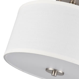 Guyten 13" Wide 2-Light Semi Flush - Brushed Nickel