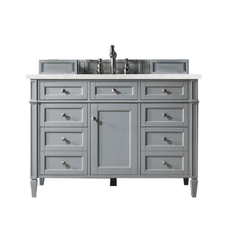 48 Inch Brittany Freestanding Vanity in Urban Gray / Eternal Jasmine Pearl Top