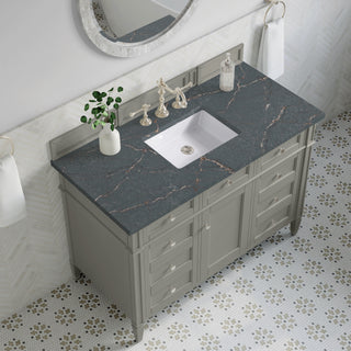 48 Inch Brittany Freestanding Vanity in Urban Gray / Parisien Bleu Top