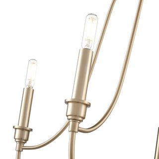 Senoia 25" Wide 5-Light Chandelier - Modern Gold