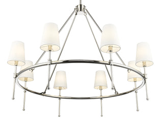 Adorra 40" Wide 8-Light Chandelier - Polished Nickel