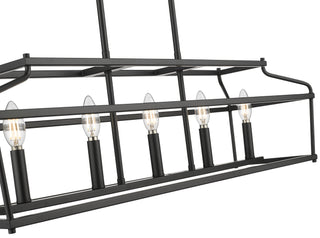 Nellita 34" Wide 5-Light Island - Matte Black