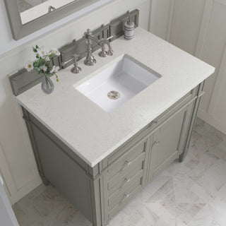 36 Inch Brittany Freestanding Vanity in Urban Gray / Lime Delight Top