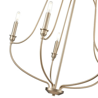 Senoia 25" Wide 5-Light Chandelier - Modern Gold