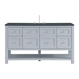 60 Inch Breckenridge Freestanding Vanity in Serenity Blue / Charcoal Soapstone Top