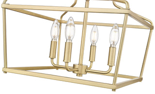 Nellita 16" Wide 4-Light Pendant - Vintage Brass
