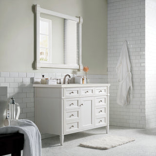 48 Inch Brittany Freestanding Vanity in Bright White / Lime Delight Top
