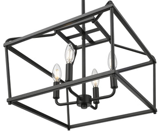 Nellita 16" Wide 4-Light Pendant - Matte Black