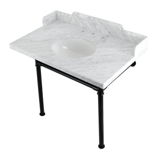 Wesselman 36 Inch Console Sink in Carrara Marble
