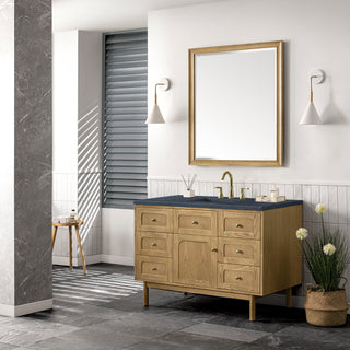 48 Inch Laurent Dual Mount Vanity in Light Natural Oak / Charcoal Soapstone Top