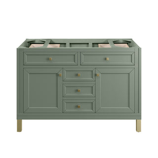 48 Inch Chicago Freestanding Vanity in Smokey Celadon / White Zeus Top