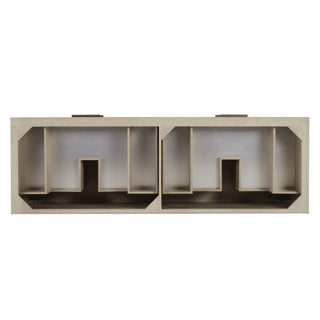 72 Inch Emmeline Freestanding Vanity in Pebble Oak / Eternal Jasmine Pearl Top