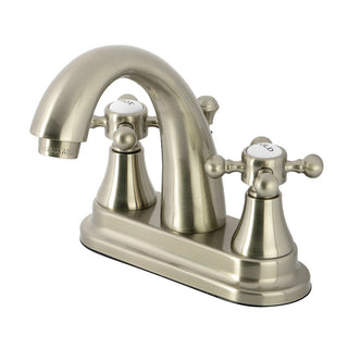 English Vintage 4 Inch Centerset Bathroom Faucet in Brushed Nickel
