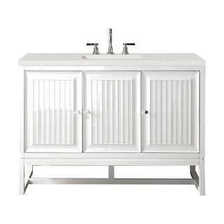48 Inch Athens Dual Mount Vanity in Glossy White / Lime Delight Top
