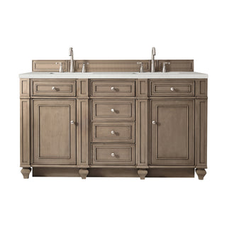 60 Inch Bristol Freestanding Vanity in Whitewashed Walnut / Lime Delight Top
