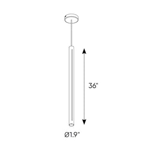 36 Inch CCT LED Duo-Light Cylinder Pendant