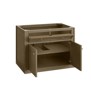 36 Inch Chicago Freestanding Vanity in Walnut Whisper / White Zeus Top
