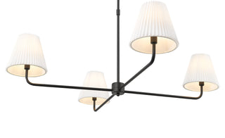 Ami 40" Wide 4-Light Chandelier - Matte Black