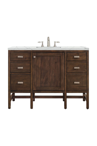 48 Inch Addison Freestanding Vanity in Mid-Century Acacia / Ethereal Noctis Top