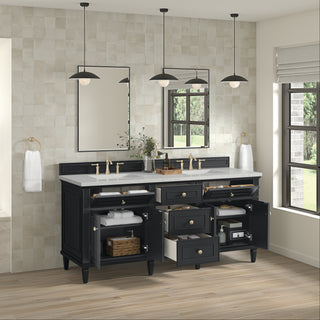 72 Inch Lorelai Freestanding Vanity in Black Onyx / Lime Delight Top