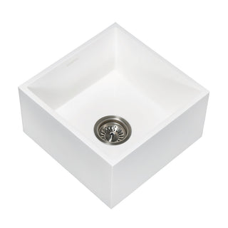 Arcticstone 15 Inch Bar Prep Sink in White