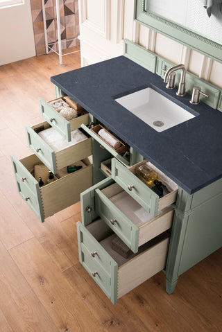 48 Inch Brittany Freestanding Vanity in Sage Green / Charcoal Soapstone Top