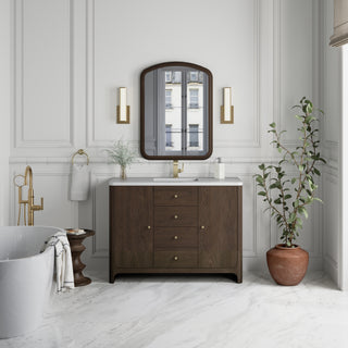 48 Inch Gracyn Freestanding Vanity in Sable / White Zeus Top