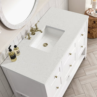 48 Inch Breckenridge Freestanding Vanity in Bright White / Lime Delight Top