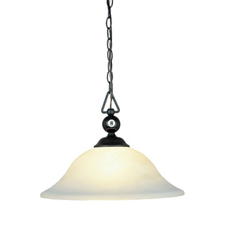 Billiard Motif 16'' Wide 1-Light Pendant - Matte Black