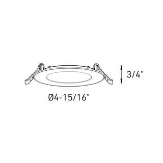4 in Round LED Panel, White