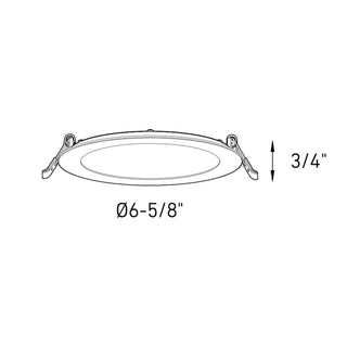 6" Round LED Panel, White