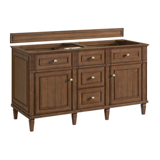 60 Inch Lorelai Freestanding Vanity in Mid-Century Walnut / Ethereal Noctis Top